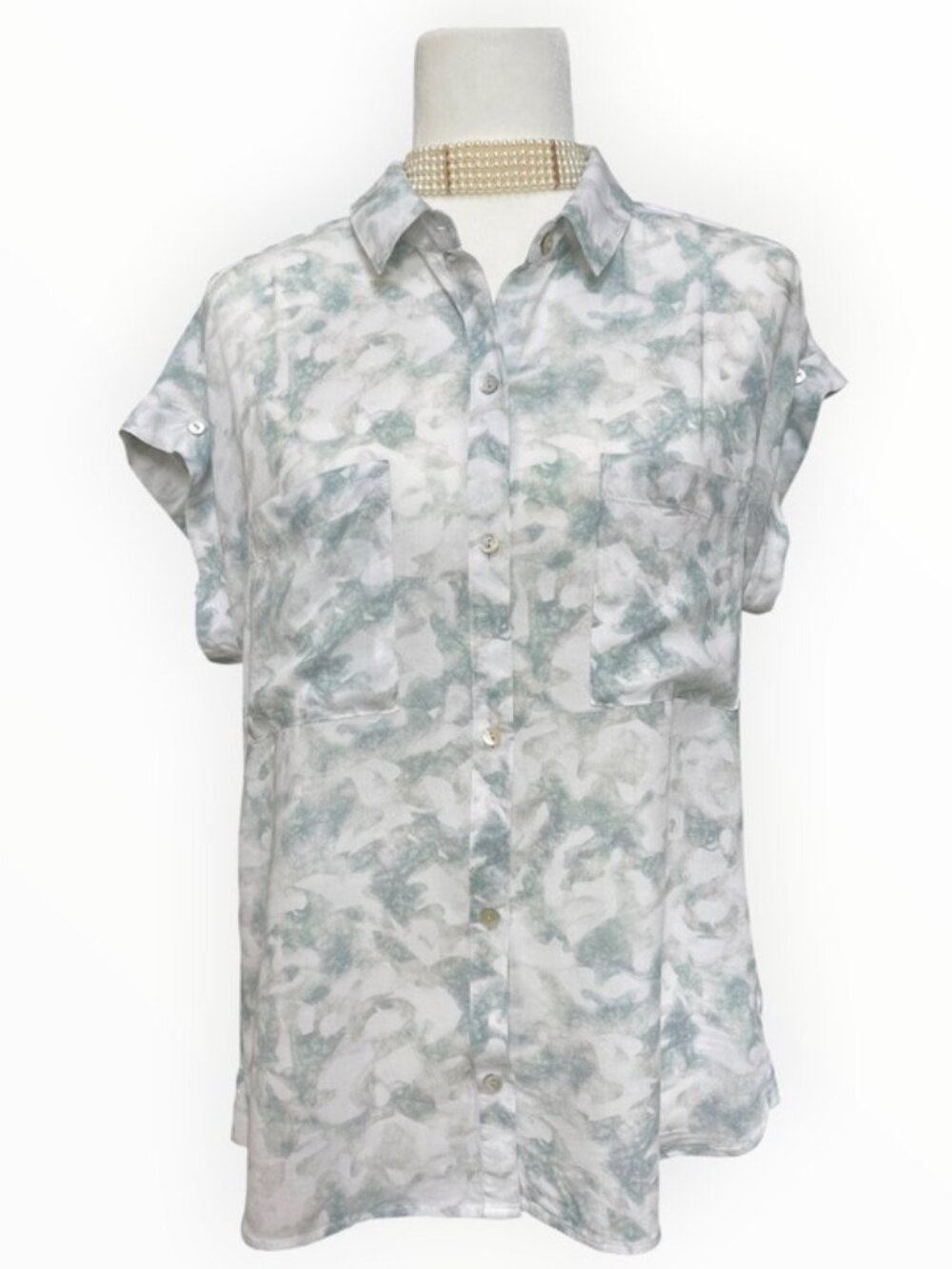 Cloth & Stone Button Up Womens Small Shirt Pockets Top Cuff Anthropologie Small